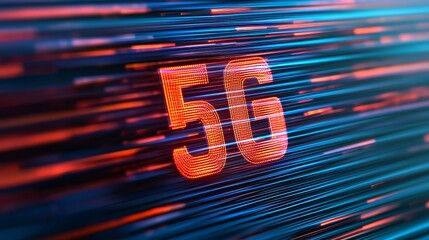 5g wireless technology merging with vibrant glowing effects digital environment abstract conceptual viewpoint for modern connectivity