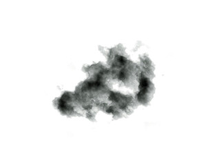 Black smoke element. Smoke texture.