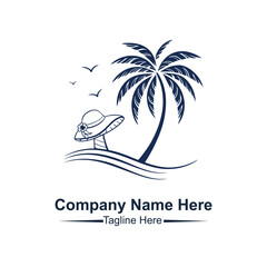 Naklejka premium Beach logo