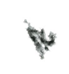 Black smoke element. Smoke texture.
