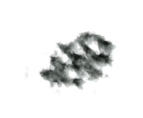 Black smoke element. Smoke texture.