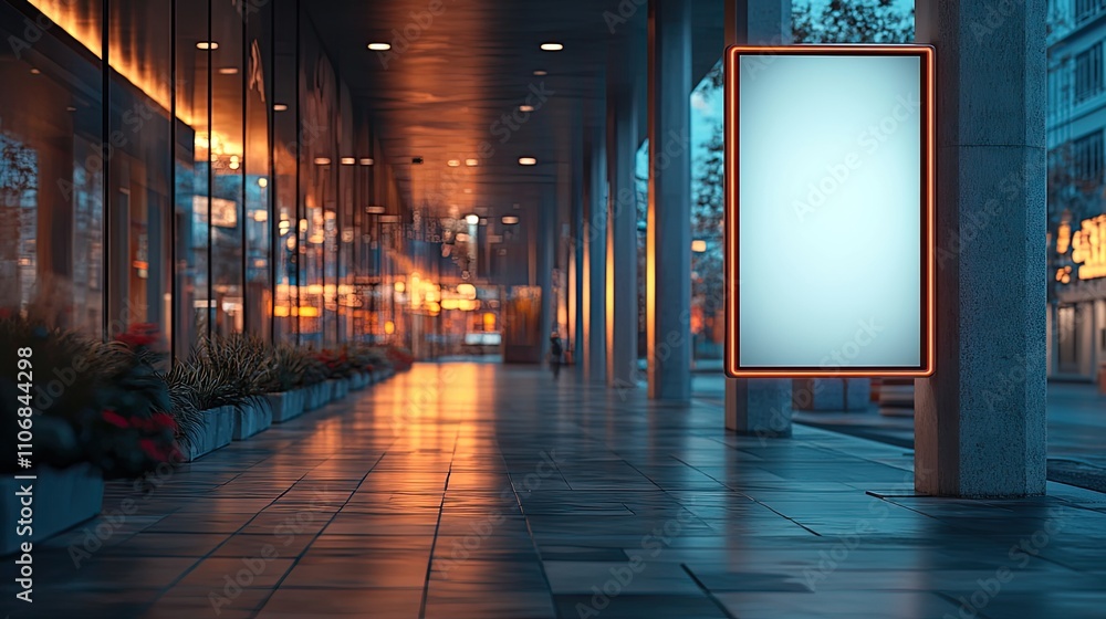 Poster a mockup design for a business signage with a blank space for customization