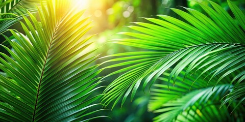 Obraz premium Lush PNG Palm Leaves Border Backgrounds for Vibrant Outdoor Vegetation Designs and Natural Decor