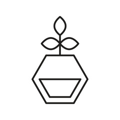 plant line icon with white background vector stock illustration