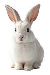 Obraz premium white rabbit isolated on white transparent background 