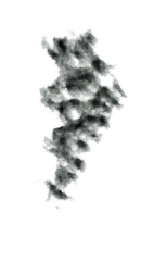 Black smoke element. Smoke texture.