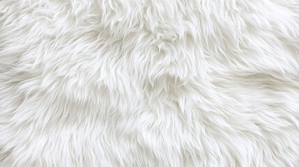 Fototapeta premium Fluffy White Wool Texture Seamless Soft Fur Background for Design