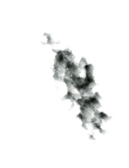 Black smoke element. Smoke texture.