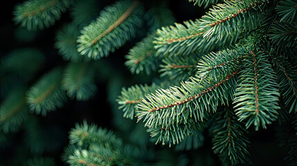 Obraz premium Close-up of christmas tree background
