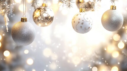 Set of Christmas ball decoration isolated on white background with clipping path.