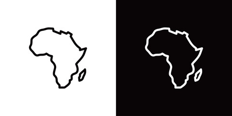 貧困国のシンプルなラインアイコン
