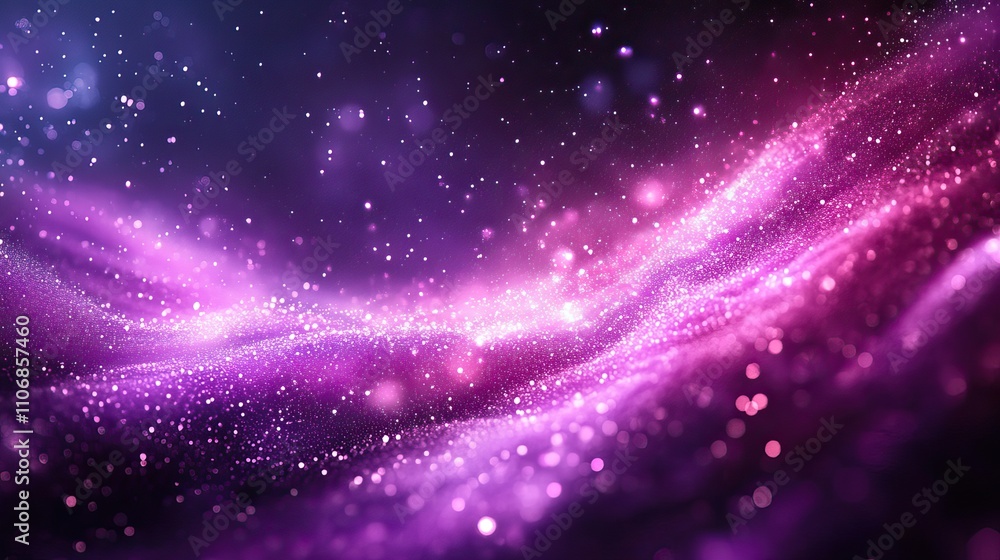 Poster a purple background with diagonal lines and light effects creates an abstract design for a presentat
