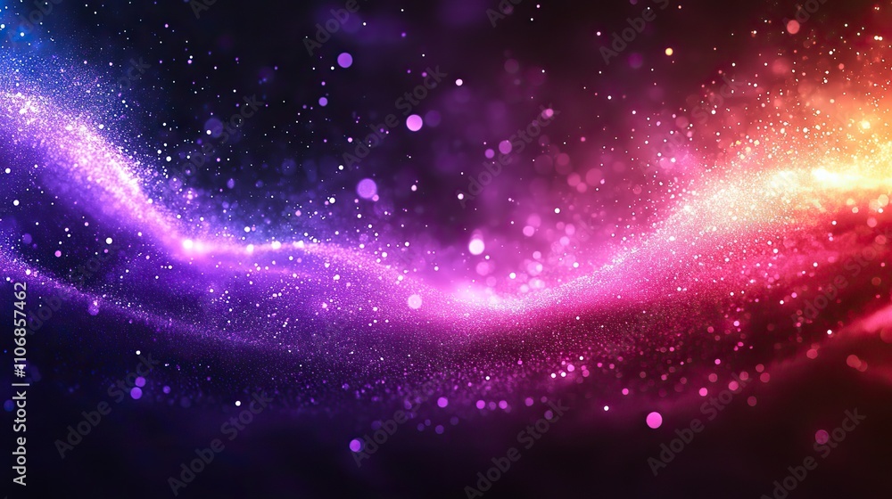 Poster a purple background with diagonal lines and light effects creates an abstract design for a presentat