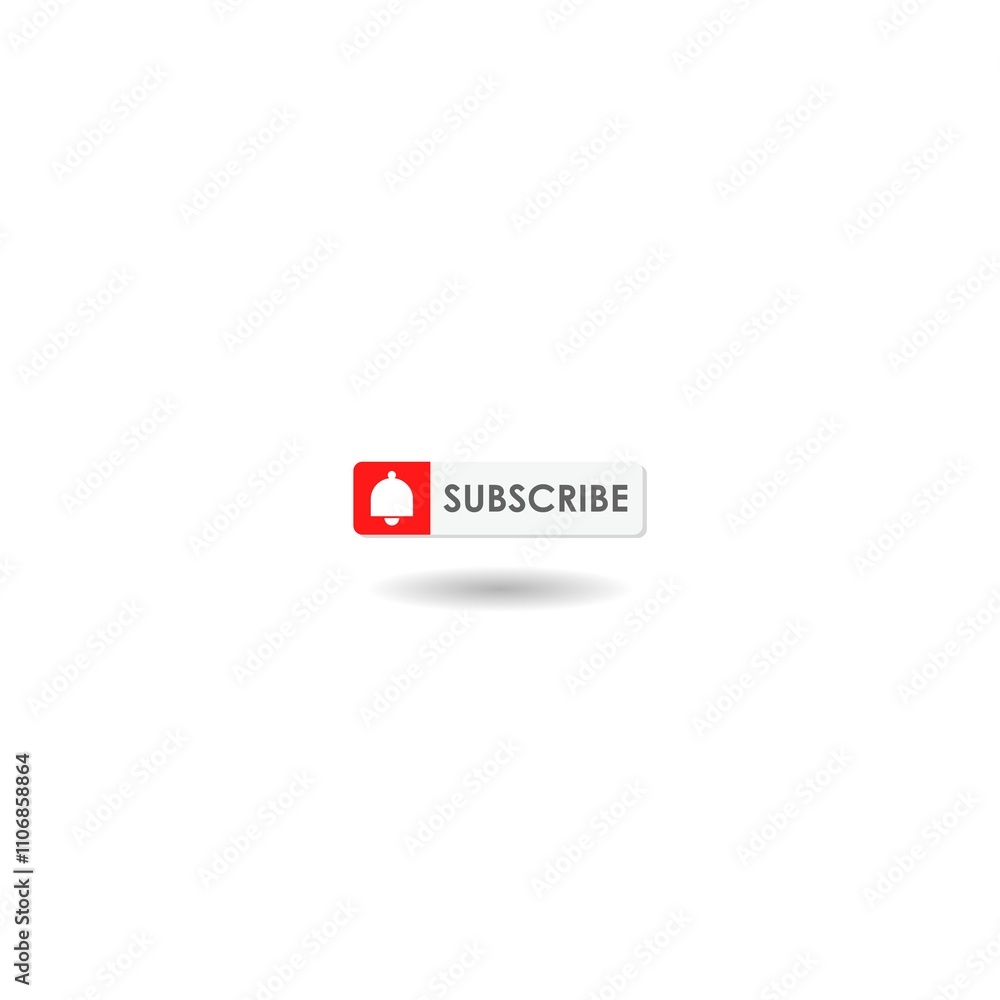 Poster subscribe simple icon with shadow