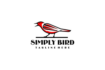 Outline Bird Nature Wildlife Animal Design Logotype