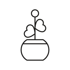 plant line icon with white background vector stock illustration