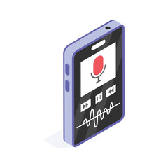 Get this amazing icon of voice recorder in modern style