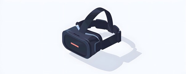 Fototapeta premium Modern Virtual Reality Headset Displayed Isometrically