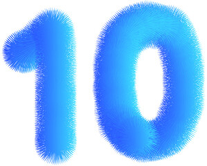 blue furry number 10