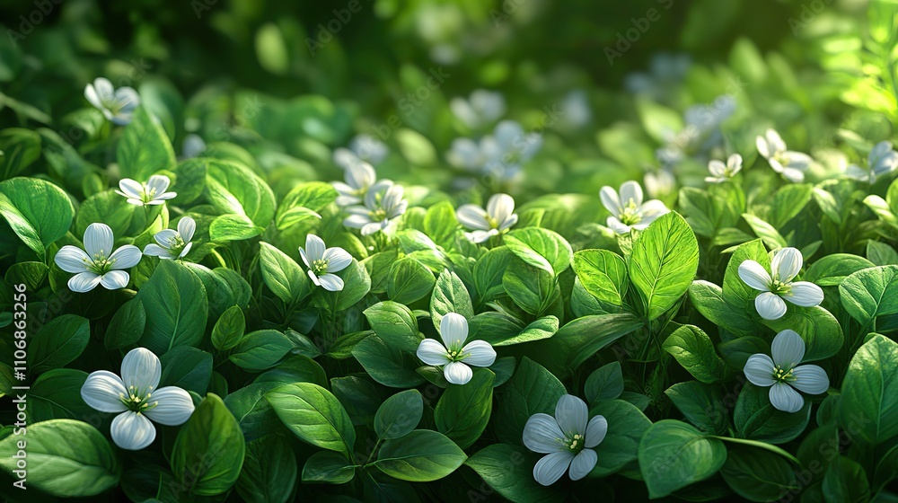 Poster a seamless 3d pattern featuring spring grass and related icons offers an uninterrupted design flow f