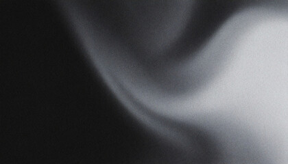 Black and white monochrome abstract grainy gradient liquid flow texture noise overlay, modern designs background, edgy, minimalistic, nostalgic graphic use