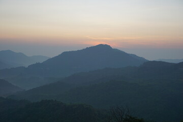 sunrise in the mountains
