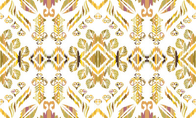 Abstract ethnic geometric pattern Border indian floral Aztec embroidery border seamless patterns.design for background or wallpaper.