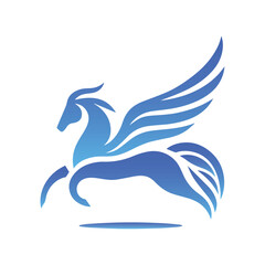 2D Pegasus logo on a white background