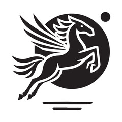 2D Pegasus logo on a white background