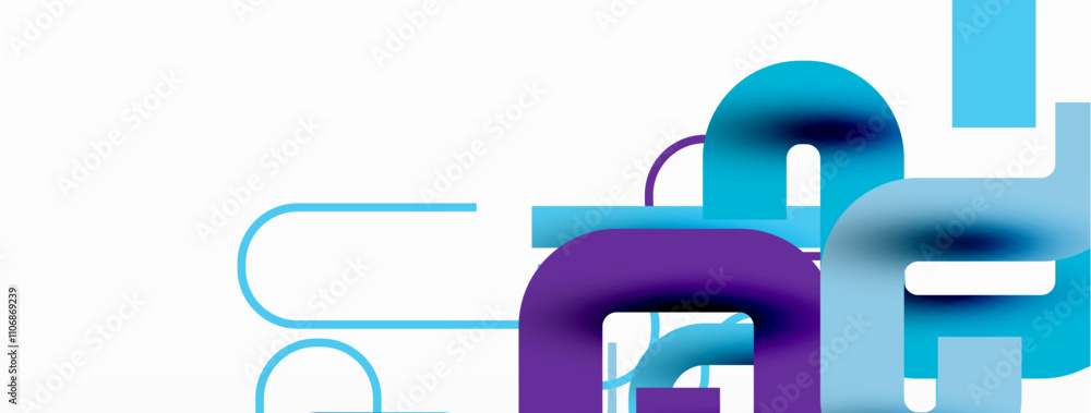 Poster Wave lines minimal abstract background