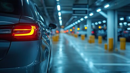 Fototapeta premium A smart camera solution for automated license plate recognition highlights efficient parking management