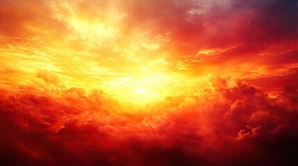 Obraz premium A smooth orange-to-yellow gradient evokes a summer sunset sky