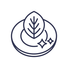 Leaf on a plate symbolizes eco-friendly cleaning practices.