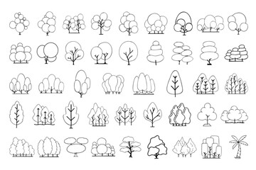 Nature Forest line doodle