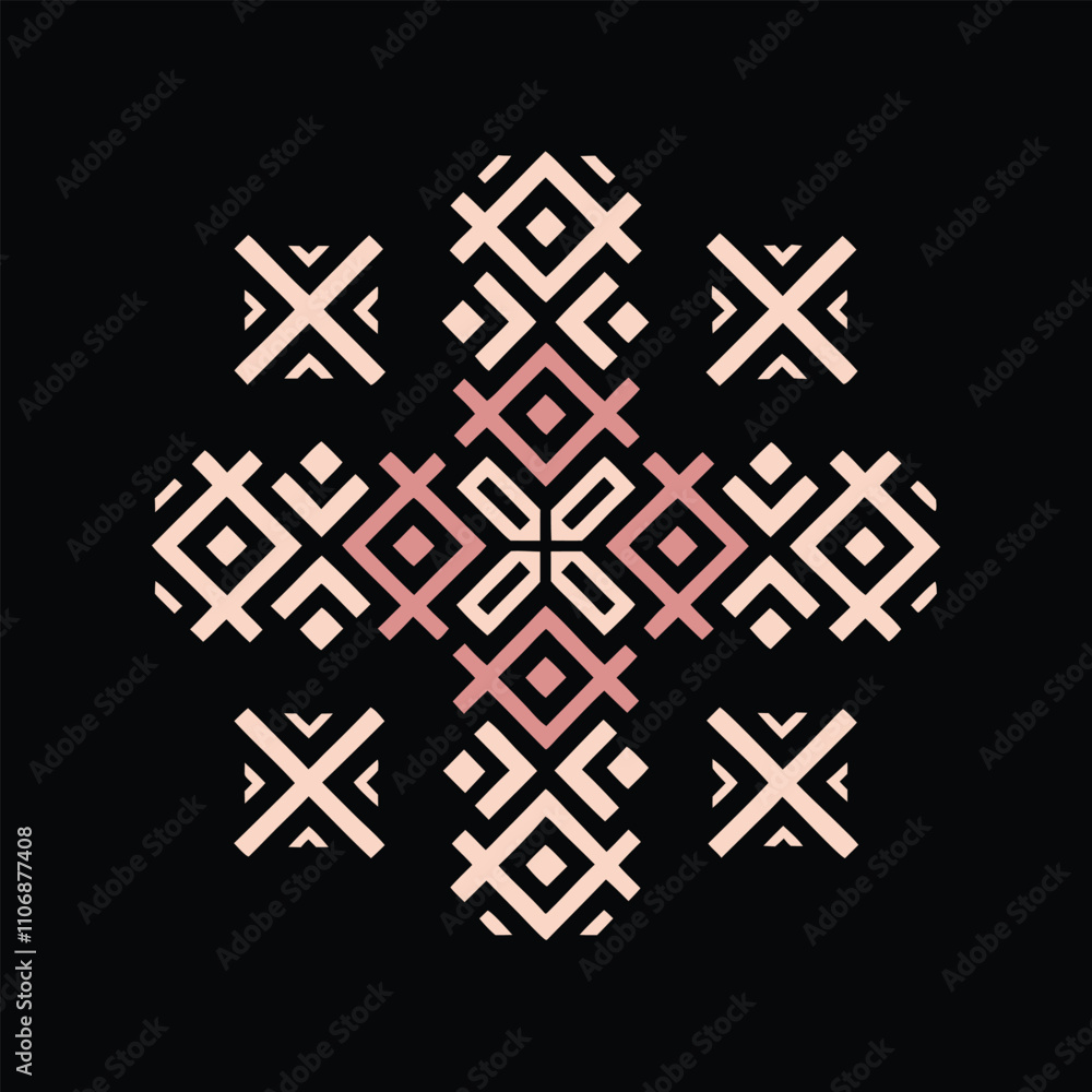 Poster a visually striking geometric starburst pattern, perfect for a variety of design projects. this vers