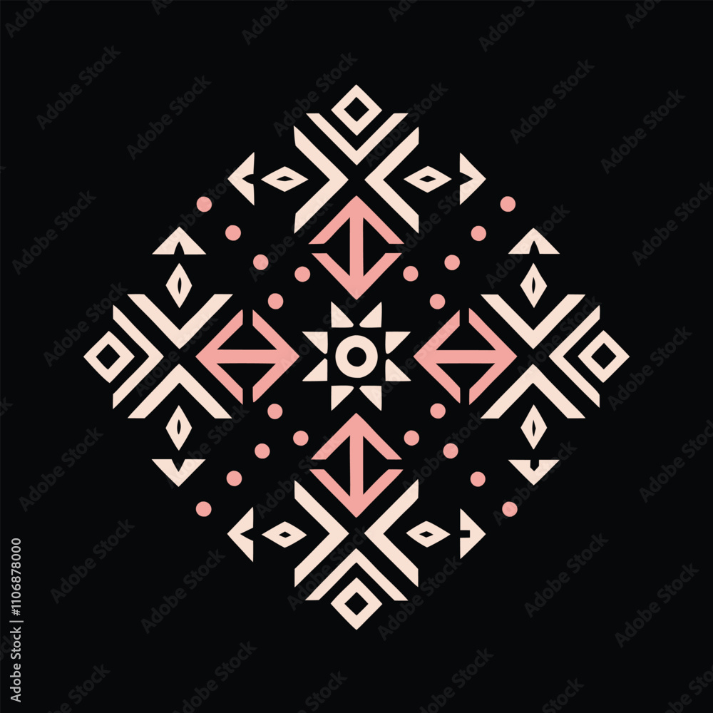 Poster a visually striking geometric starburst pattern, perfect for a variety of design projects. this vers