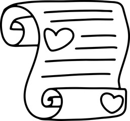 
Valentine's Day Love Cute Hand-Drawn  Coloring
