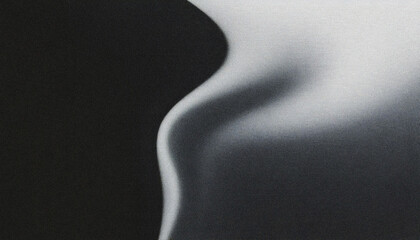 Black and white monochrome abstract grainy gradient liquid flow texture noise overlay, modern designs background, edgy, minimalistic, nostalgic graphic use