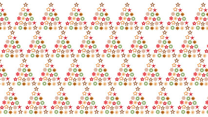 Weihnachtsbaum aus Sternen vor weissem Hintergrund