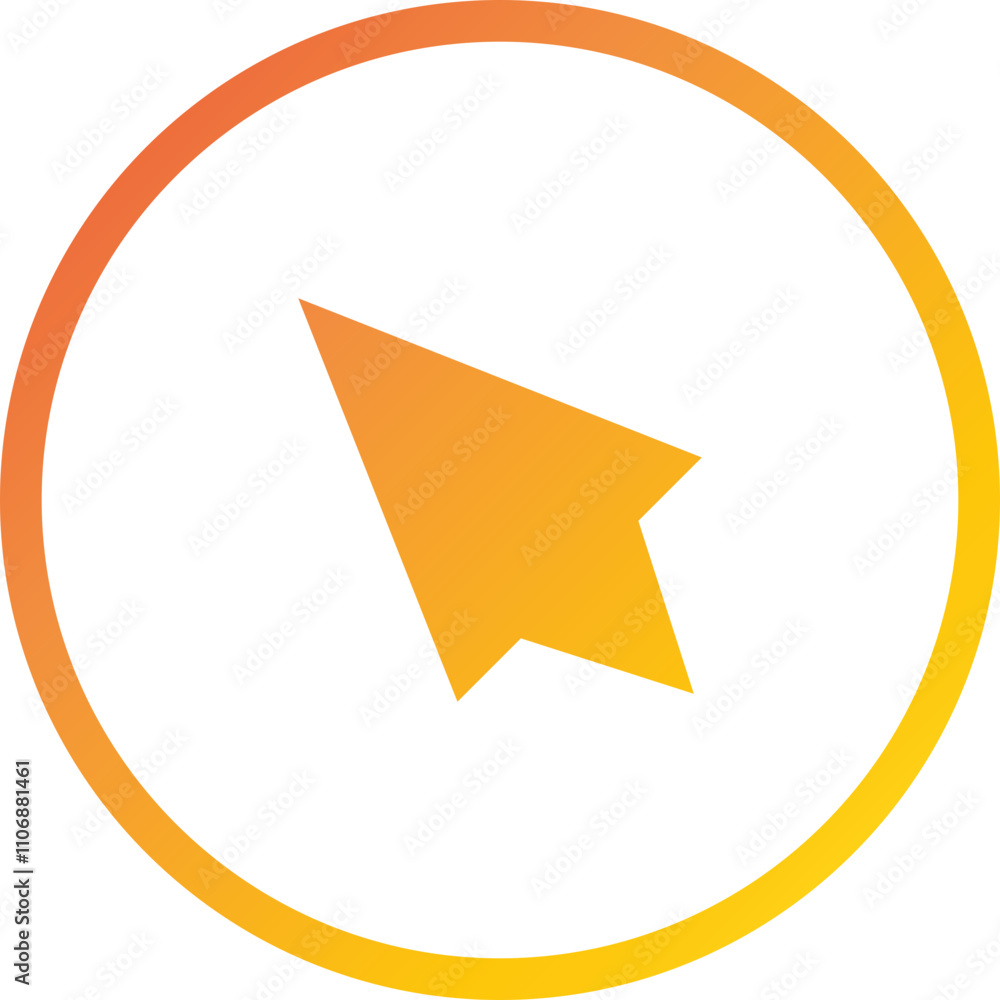 Poster cursor icons designed for user interface applications with a modern aesthetic in vibrant colors