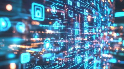 Fototapeta premium Social engineering attack prevention with security awareness training for employees and robust protocols 
