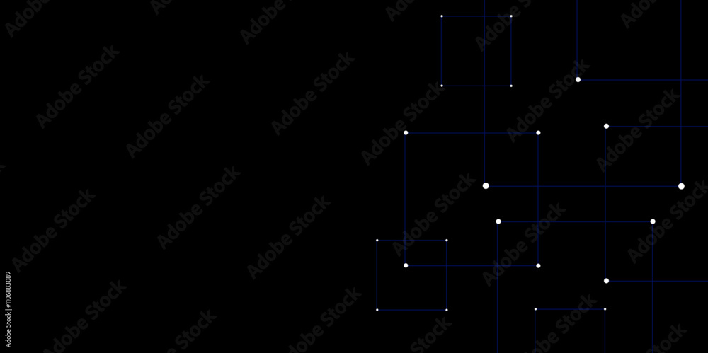 Aufkleber abstract geometric connect lines and dots. modern square shape graphic element. futuristic concept. 
