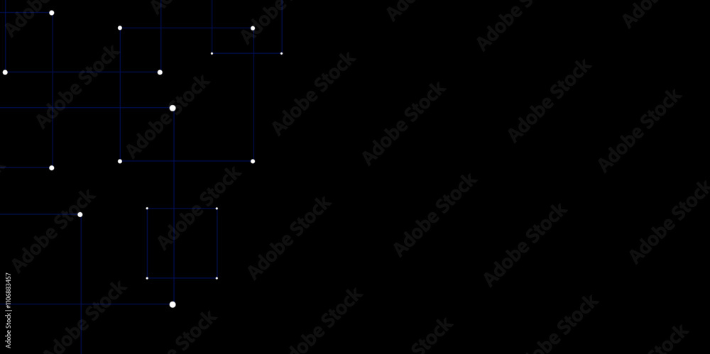 Aufkleber abstract geometric connect lines and dots. modern square shape graphic element. futuristic concept. 