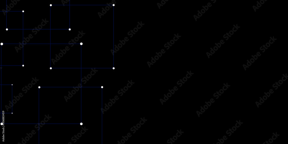 Aufkleber abstract geometric connect lines and dots. modern square shape graphic element. futuristic concept. 