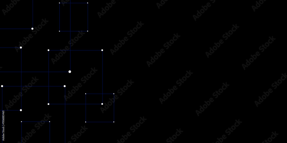 Aufkleber abstract geometric connect lines and dots. modern square shape graphic element. futuristic concept. 