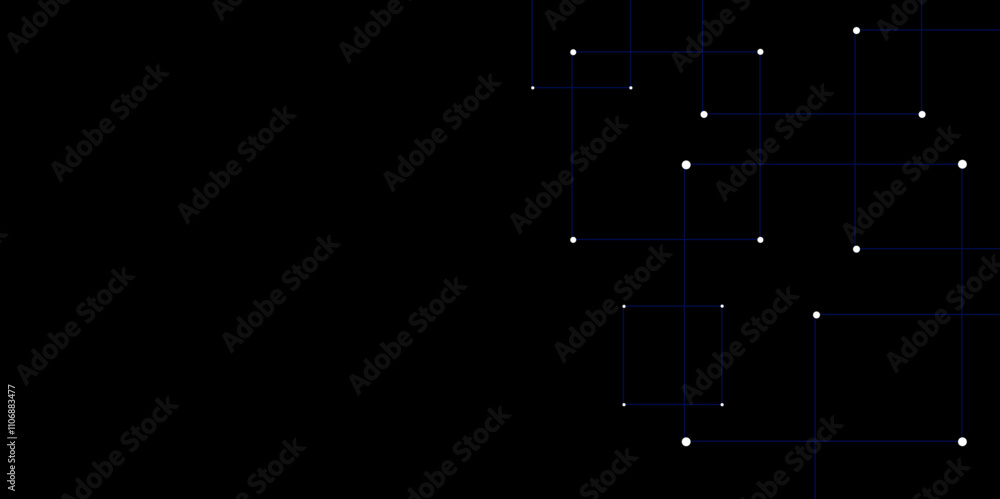 Aufkleber abstract geometric connect lines and dots. modern square shape graphic element. futuristic concept. 