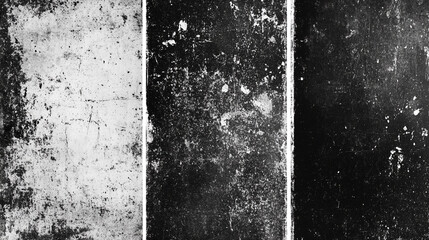 Rough black and white texture vector. Distressed overlay texture. Black background texture,