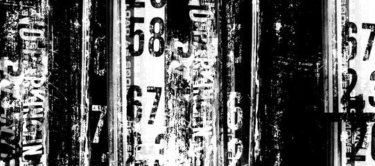 Abstract grunge lettering background. Monochrome abstract grunge black and white illustration	