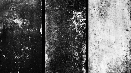 Abstract grunge gray black set texture.