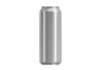 500 ml clean aluminum beverage drink soda can, transparent background